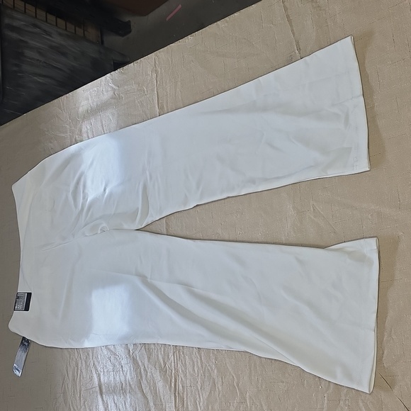 NWT SOHO Appearal Ltd. White Flare Dress Pants L - Picture 3 of 5
